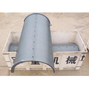 Grey Spooling Wire Rope Cover On Winch Drum Offshore Oil Crane Winch