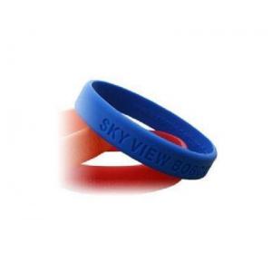 China custom debossed silicone wristband , debossed silicone bracelet for promotion supplier