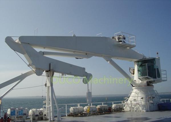 Hydraulic 6T Marine Deck Crane Folding Knuckle Boom Crane And Advanced Components