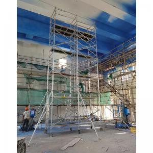 Scafold / Ladder Frame Aluminium Scaffolding Ladder Mobile