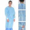 China SMS White Non Woven Isolation Gown Knit Cuff Pe Coated wholesale