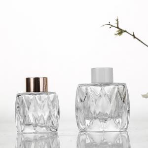 China Non Toxic Empty Reed Diffuser Bottles , Portable Crystal Oil Diffuser Glass Bottle on sale 
