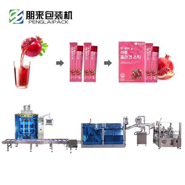 Liquid / Granule Ketchup Sachet Packing Line Machine Automatic Multi Lane