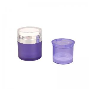 Refillable Double Wall Round Airless Pump Jar Acrylic Cream Packaging Jar