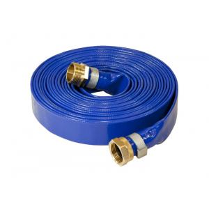 China Durable PVC Layflat Hose / Pipe UV Resistant Flexible With Coupling Fittings supplier