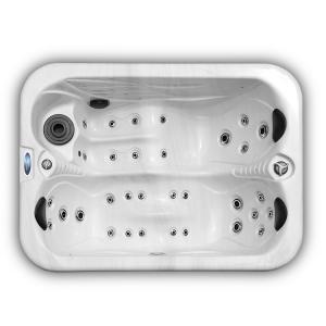 China Acrylic 2 People Hot Tubs Whirlpool Massage Garden Spa Tub With Led Lights supplier