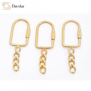 Diy Keychain Crafts / Jewelry Making Metal Locking Carabiner Keychain With Jump Rings