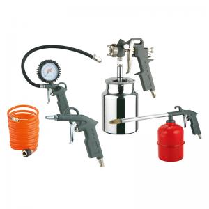 W-2000A5-S 5PCS Air Tool Kit With Suction Spray Gun Double Blister With Washing Blowing Inflating Gun