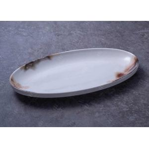 Odorless Ceramic Dinner Plate Oval Fish Serving Plate