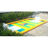 China Dry Land Inflatable Football Field , Inflatable Soccer Court with Water on sale