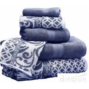 Luxuriously Soft Quickly Absorbed Yarn Dyed Cotton Jacquard Towel Set