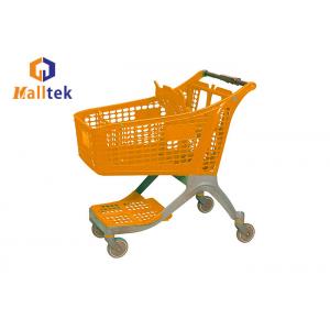 China 100L TPR Wheels Retail Shopping Trolleys With Seat supplier