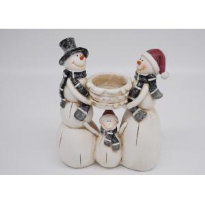 China Winter Season Polyresin Crafts Christmas Figurines Decorations Candle Holder supplier