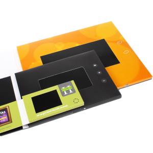 China Libro de video LCD coleccionable de arte con capacidad de batería de 600 mAh-6000 mAh y Flash personalizado de 128 MB-16 GB wholesale