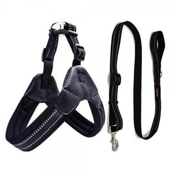 Custom Blacks PETS Chains Sets Breathable Pet Leashes with Reflective Dog