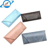 China Unisex Soft Leather Spectacle Cases With Interior Flannel  SGS Certified on sale