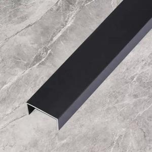 U Shape Aluminum Tile Edge Trim Black Decoration For Wall Decoration