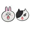 China Polyester Threads Textile Tags Labels 1cm - 20cm Custom Fabric Sticker With Iron On Backing wholesale