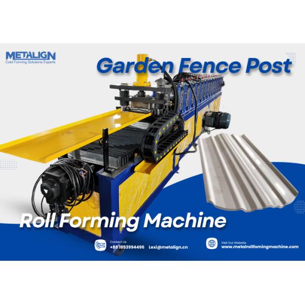 Continuous Roll Forming Machine With Protective Chain Cover And Hydraulic Flying Shear For Fence Post Profiles