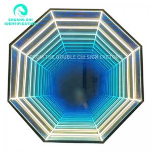 China Indoor Outdoor 3D Mirror LED Wall Lamp Neon Mirror Source for 2023 Ideas Decoration supplier