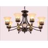 China Black iron dining room chandelier for sitting room Farmhouse lighting (WH-CI-96) wholesale