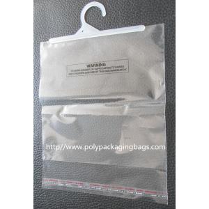 China White Logo Printed Plastic Gift Bags With Handles / Bottom Gusset supplier