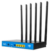 China 6 Antennas 1200Mbps WiFi Router Black Dual Band Sim Card Router on sale