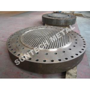 China Drilled B265 Gr2 / SA105 Explosion Bonded Clad Plate Tubesheet for Heat Exchangers supplier