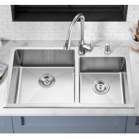 China Modern Stainless Steel Kitchen Sink Double Bowl 18 Gauge For Laundry Room OEM on sale