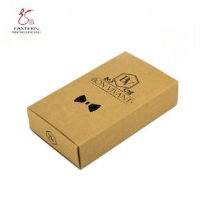 Kraft Paper 70mm Width 120mm Length Foldable Cardboard Boxes For Bow Tie