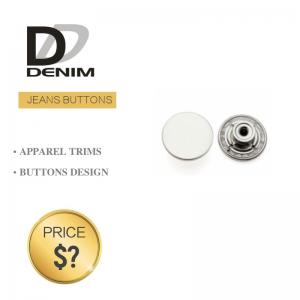 China Shiny Silver Denim Metal Buttons Original Designer Button Accessories supplier