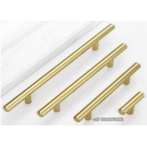 Corrosionproof Stainless Steel Kitchen Cabinet Handles , Gold T Bar Kitchen Handles