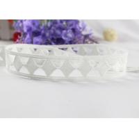 China Chemical Polyester Lace Trim By The Yard With Hollow Out Geometric Rhombus Design on sale