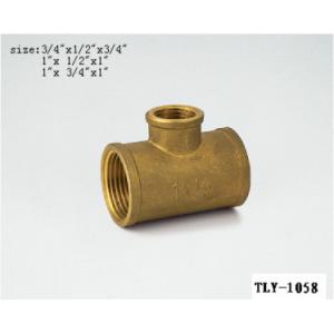 China TLY-1058 1/2-2  Female brass reducer tee connection NPT copper fittng water oil gas connection matel plumping joint supplier