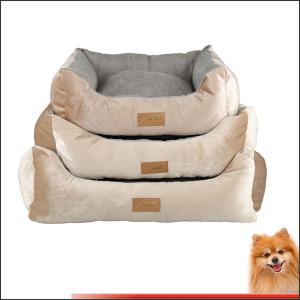 large dog beds for sale manufacturers Stripes short plush pp cotton pet bed china factory