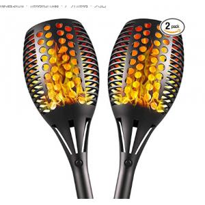 China 2 Pack 45 Inches IP65 Flame Solar Garden Lights supplier