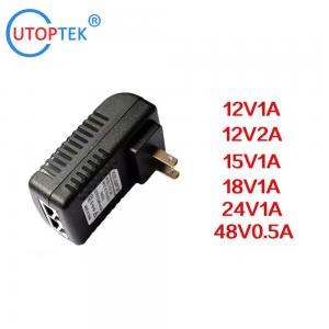 10/100Mbps DC48V/0.5A POE Power adapter US/EU/UK/AU available power for CCTV poe IP Camera using