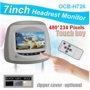 Ouchuangbo 7" car headrest DVD monitor USB/FM / IR Gray/Beige/Black