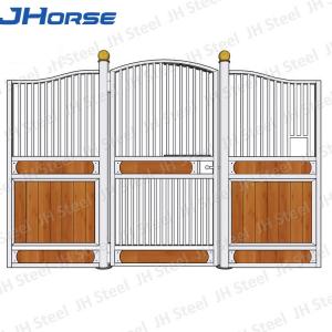 High quality fancy horse stable swing front door in black coating
