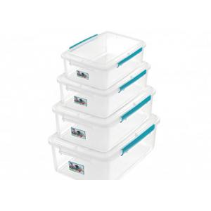 China Clear Plastic Food Storage Box with Lid and Lock Capacity 0.9L to 12L Withstand Temperatures From -40°C to +80°C supplier