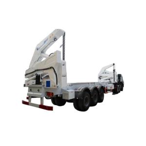 China SINO TRUCK HOWO TH7 3axle XCMG Self Loading Crane 37tons 40T 45T Sidelifting Loader 20FT 40FT Container Truck Trailer supplier