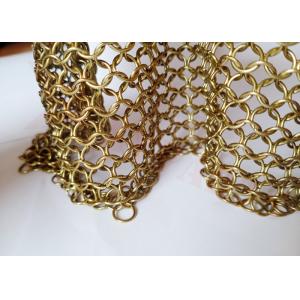 Custom Chainmail Stainless Steel Mesh Curtain 1.0x8mm With Brass Colors