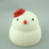 Rubber Christmas Light Up Snowman LED Light Ornament Multi Color Changing