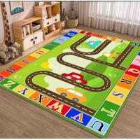 China Children Playroom Rug Cartoon Car Traffic Rail Carpets For Living Room Floor, on sale