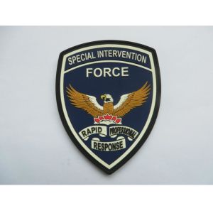 China El 2.o de alta calidad grabó en relieve remiendos suaves del PVC del logotipo con la fuerza especial de la intervención del logotipo de Eagle para la decoración uniforme supplier