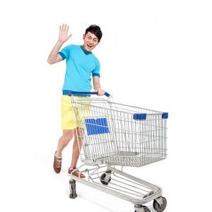 Metal Supermarket Shopping Trolley , Supermarket Grocery Shopping Cart