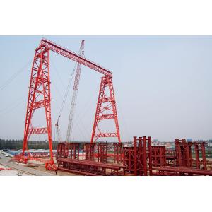 China OEM Rubber Tyred Steel Truss Type Gantry Crane With Trolley in Red supplier