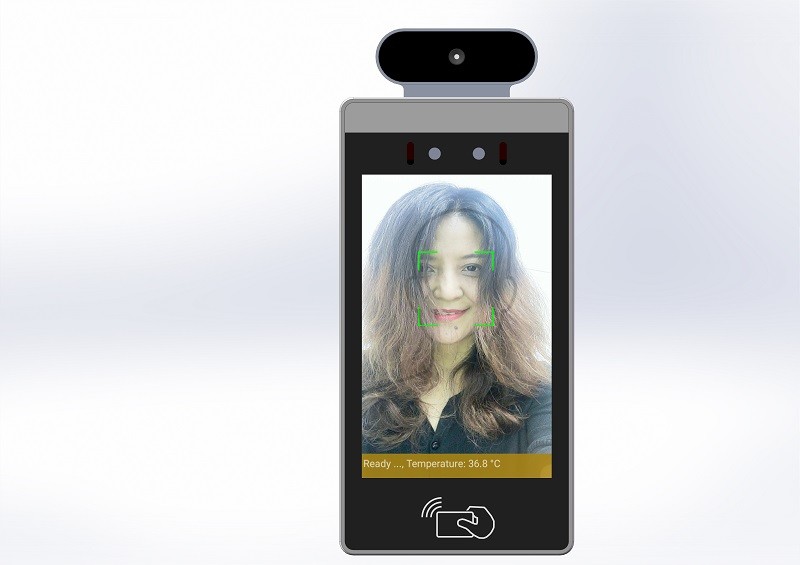 Visa Mounted 8 Inch Android Tablet With Temperature Test And facial Recognition For Pass Management