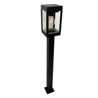 Pathway Solar Powered Bollard Lights with Black Finished Square Lamp Post