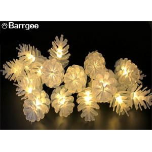 Pinecone Battery Operated Outdoor String Lights , Hanging String Lights On Patio